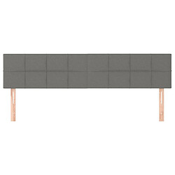 Avis Maison Chic Lot de 2 Têtes de lit design pour chambre - Décoration de lit Gris foncé 100x5x78/88 cm Tissu -MN75252