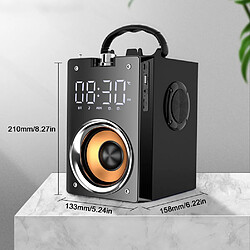 Universal Super Bass Bluetooth Haut-parleurs Portable Colonne portable, STEROWOORE STEREO 3D haute puissance Support Aux TF FM Radio | Haut-parleurs de plein air (Noir) pas cher