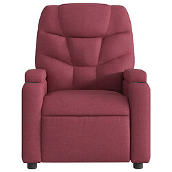 Avis Maison Chic Fauteuil inclinable,Fauteuil luxe de relaxation Rouge bordeaux Tissu -MN89206