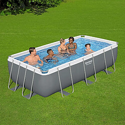 Piscine Démontable Tubulaire Bestway Power Steel 404x201x100 cm Pompe de Filtration Épurateur à Cartouche 2.006 L/H et Échelle