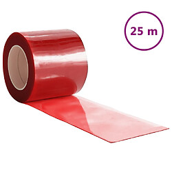 vidaXL Rideau de porte rouge 200 mmx1,6 mm 25 m PVC