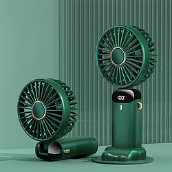 Ventilateur Portable (Vert) Affichage Numérique LED Pliable à 90°