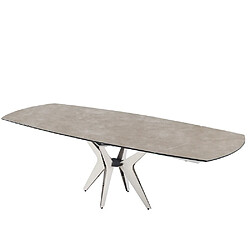 Avis Inside 75 Table de repas extensible BOOMERANG 160/228 x 95 cm plateau céramique pied acier inoxydable