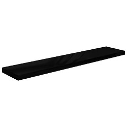 vidaXL Étagère murale flottante Noir brillant 120x23,5x3,8 cm MDF