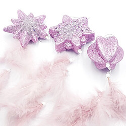 Avis Wewoo 2 PCS Girl Powder Feather Bubble Pendentif Creative Décoration d'arbre de Noël balle ronde