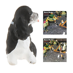 Acheter 1/64 Miniature Chien Mini Figure Poupée Scène De Rue Modèle StyleB Noir Blanc