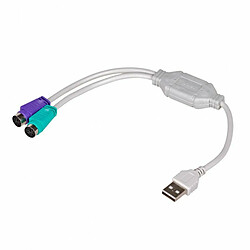 Adaptateur PS/2 vers USB Akyga AK-AD-15 25 cm