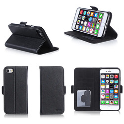 Xeptio Apple iPhone 7 / iPhone 8 4.7 pouces : Housse Portefeuille noire Cuir PU avec stand - Etui coque de protection