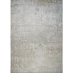 Thedecofactory VERDIO USED - Tapis beige motif écaille en relief 160x230