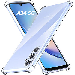 Coque Silicone Transparente Angles Renforces Pour Samsung Galaxy A34 5G Little Boutik©