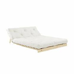 Inside 75 Canapé convertible futon ROOTS pin naturel coloris naturel couchage 160x200 cm