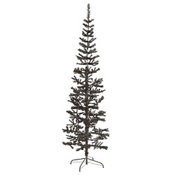 vidaXL Sapin de Noël étroit Noir 210 cm