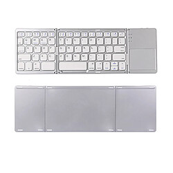 Clavier Et Pavé Tactile Pliables Sans Fil Bluetooth Ultra Minces Argent