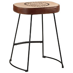 Acheter vidaXL Tabourets de bar lot de 2 marron foncé 40x29,5x53 cm