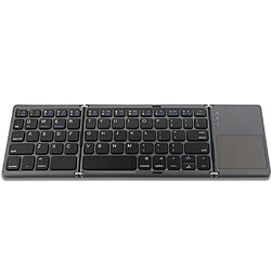 Clavier Pliable Sans Fil Bluetooth Ultra Mince Et Pavé Tactile Noir