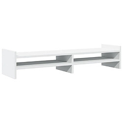 vidaXL Support de moniteur blanc 100x27x20 cm bois d'ingénierie