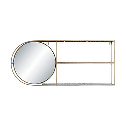 Miroir mural DKD Home Decor Miroir Doré Métal Moderne (80 x 13 x 35 cm)