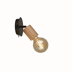 Searchlight Applique Spotlight - Bois & Métal Noir