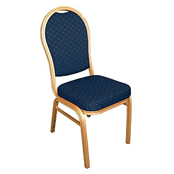 Chaises de Banquet en Aluminium à Dossier Arrondi Bleues - Lot de 4 - Bolero