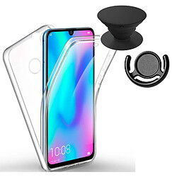 PHONECARE Kit Coque 3x1 360° Impact Protection + 1 PopSocket + 1 Support PopSocket Noir - Impact Protection - Huawei Mate 20