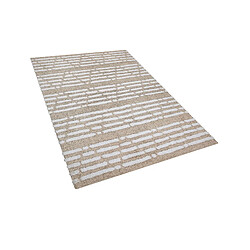 Beliani Tapis beige à motif chevron 120 x 180 cm AHIRLI