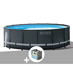 Kit piscine tubulaire Intex Ultra XTR Frame ronde 4,27 x 1,22 m + Bâche à bulles