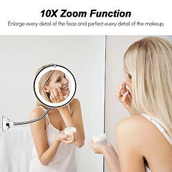 Acheter Universal Miroir de maquillage LED avec lumière LED Flex 10x Amplifier Miroir de beauté Loupe Miroir Chambre Salle de bain |