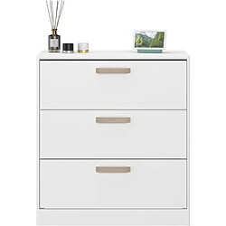 Avis PARISOT Commode DREAM 3 tiroirs - Panneau de particules - Décor blanc - L79.7 x H87.8 x P43.8 cm