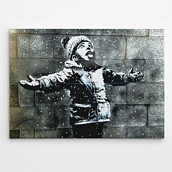 EPIKASA Impression sur Toile Banksy Let It Snow