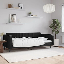 vidaXL Lit de repos sans matelas noir 90x190 cm velours