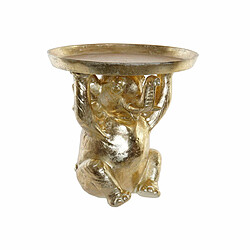 Table d'appoint DKD Home Decor Eléphant Doré Résine Colonial (35 x 35 x 35 cm)