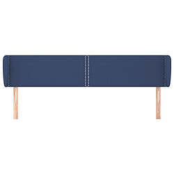 Avis Maison Chic Tête de lit moderne avec oreilles pour chambre - Décoration de lit Bleu 183x23x78/88 cm Tissu -MN29167