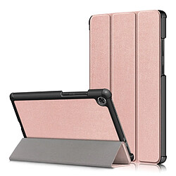 Wewoo Housse Coque Pour Lenovo Tab M8 Custer Texture Horizontal Flip Smart TPU en cuir avec support à trois plis Rose Gold