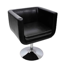 vidaXL Chaise de bar Noir Similicuir