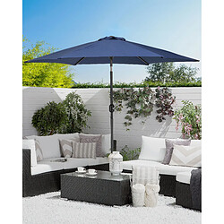 Beliani Parasol bleu marine pour jardin 267 cm VARESE