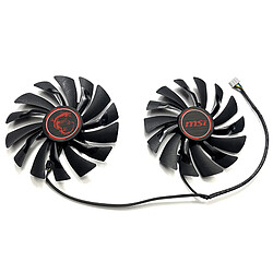 Ventilateur de carte graphique Accessoires de remplacement compatible carte graphique MSI R9 390X 390 380/R7 370 GAMING