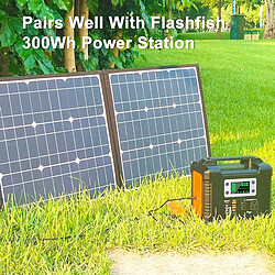 Acheter Flashfish SP18V 100W Panneau Solaire Portable Connecteur 4-en-1 Double Sorties USB