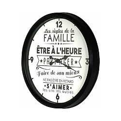 Avis The Home Deco Factory Horloge en plastique La vie en famille.