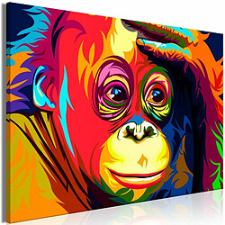 Paris Prix Tableau Imprimé Colourful Orangutan Wide 60 x 90 cm