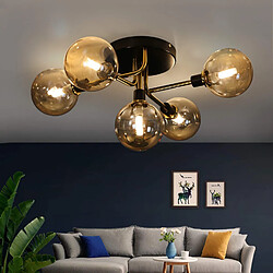 Autres Temps ZMH Chandelier Globe en verre Luminaires de salon