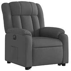 Avis vidaXL Fauteuil inclinable électrique gris foncé tissu