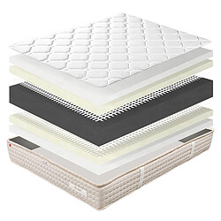 Acheter LUXURY LITERIE Matelas 160x200 cm, Sublime, 20 cm, mémoire de forme, ferme, face été/hiver + 2 oreillers