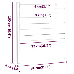 Acheter vidaXL Tête de lit Marron miel 81x4x100 cm Bois massif de pin