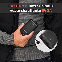 SANAG Batterie Pour Veste Chauffante, Power Bank 10000 Mah, 5V 3A Batterie Externe Usb Avec Ports D'Entrée De Type C + Micro Ports D'Entrée Et 2 Ports Usb Pour Tous Les Vêtements Chauffants De 5V