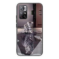 Coque en TPU anti-rayures chat et tigre pour votre Xiaomi Redmi Note 11/Poco M4 Pro 5G