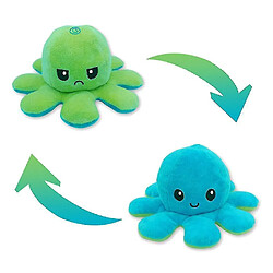 Universal Conception de poulpe, peluche réversible et poupée farcie Toylight Blue + Green