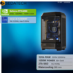 Sedatech PC Gamer Pro Tower • Intel i9-12900KF • RTX4090 • 32Go RAM • 2To SSD M.2 • sans OS