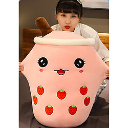 Avis Universal 50cm arbre peluche tasse de thé dessin animé doux mignon tasse de thé au lait yeux ronds peluche poupée vacances doux pomme rose fraise thé au lait cadeau pour les enfants | oreiller de luxe