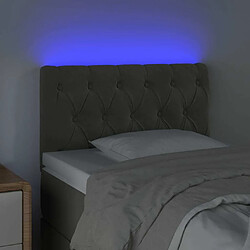 Avis Maison Chic Tête de lit scandinave à LED,meuble de chambre Gris foncé 80x7x78/88 cm Velours -MN58887