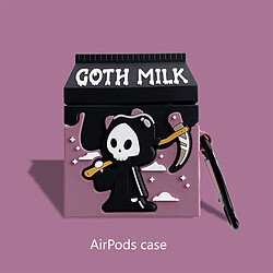 GUPBOO Airpods Coque Housse Étui Protecteur Compatible pour AirPods 3-Scythe Reaper Squelette Personnalité